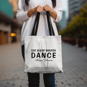 Tote Bag Mangez le sommeil Danse du souffle Noir et Blanc