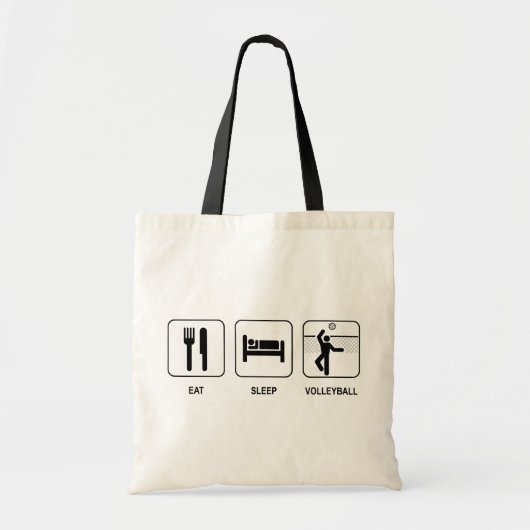 Tote Bag Mangez le volleyball de sommeil (Devant)