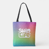 Tote Bag "Mangez mes bulles" Rainbow écailles natation (Dos)