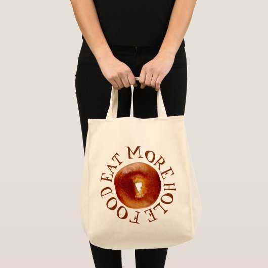 Tote Bag Mangez plus de nourriture de trous (Devant (produit))