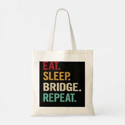 Tote Bag Mangez Pont de sommeil Répéter Funny Pont Lecteur (Dos)
