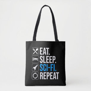 Tote Bag Mangez Sleep Sci-Fi Répéter