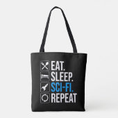 Tote Bag Mangez Sleep Sci-Fi Répéter (Dos)
