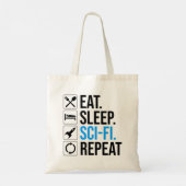 Tote Bag Mangez Sleep Sci-Fi Répéter (Dos)