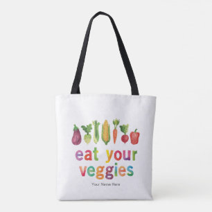 Tote Bag Mangez Vos Légumes Couleurs Arc-en-ciel Enfant Sai