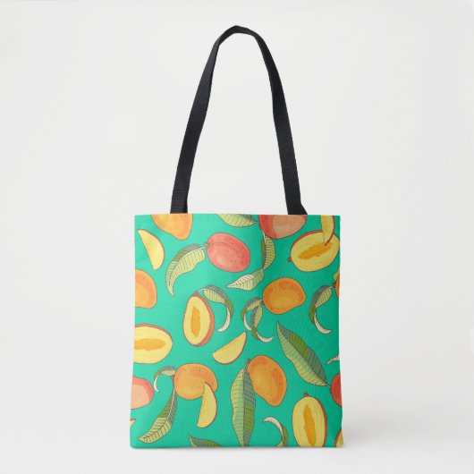 Tote Bag Mango Medley : Motif de fruits tropicaux (Devant)