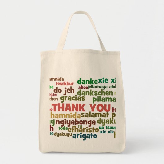 Tote Bag Manières multiples de dire le Merci dans beaucoup (Devant)