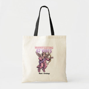 Tote Bag Manifestant les vibes 67 Streetwear Cupidon Vintag