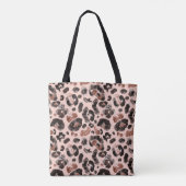 Tote Bag Manteau de léopard, peau d'animal sans couture mot (Dos)