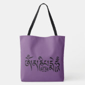 Tote Bag Mantra Black Script (Dos)