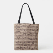 Tote Bag Manuscrit Bach Musique Feuille Antique (Dos)