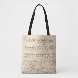 Tote Bag Manuscrit de la Chopin de musique de la feuille d'