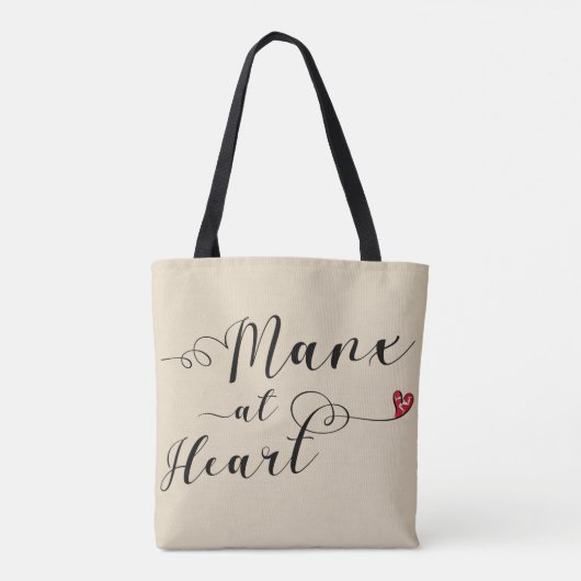 Tote Bag Manx Au Coeur Épicerie Sac, Île de Man (Dos)