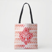 TOTE BAG MAPLE MADE WITH TRIANGLES CANADA FLAG BY MASANSER (Devant)