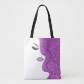 Tote Bag Maquillage avec effet parties scintillant (Devant)