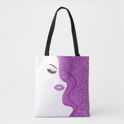 Tote Bag Maquillage avec effet parties scintillant (Devant)