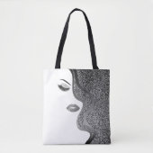 Tote Bag Maquillage avec effet parties scintillant (Devant)