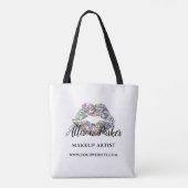 Tote Bag Maquilleuse Paillettes Argentées Baiser des Lèvres (Dos)