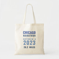 Marathon bleu foncé Chicago Texte personnalisé
