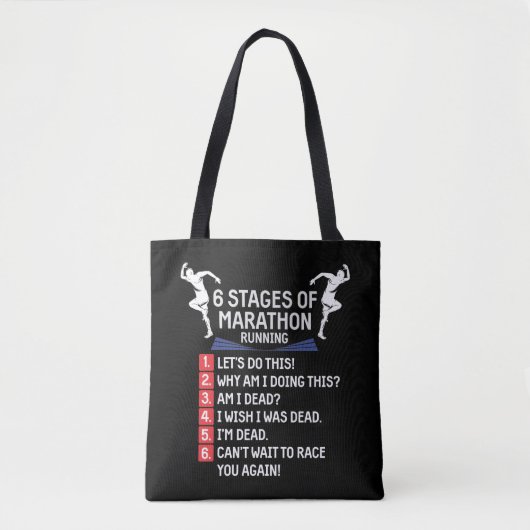 Tote Bag Marathon marathon de course de Humour marathonien (Devant)