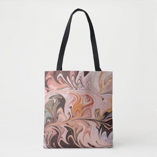 Tote Bag Marble Forms – Pink & Beige Soft Marble (Devant)