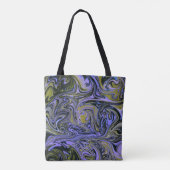 Tote Bag Marble Forms – Violet & Gold Mystic Energy (Dos)