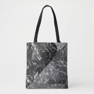 Tote Bag Marble noir