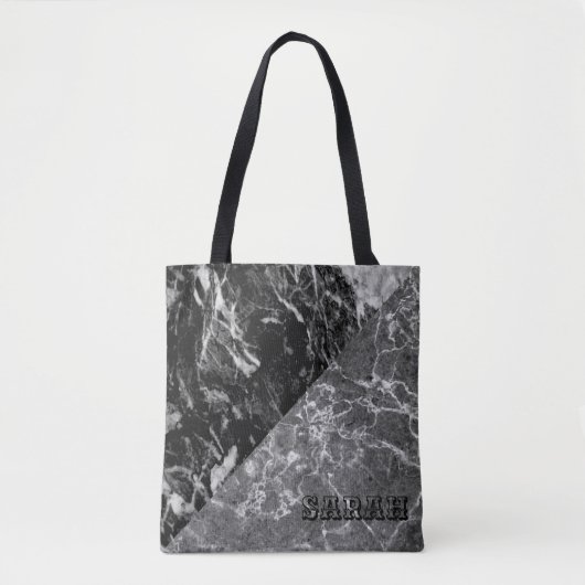 Tote Bag Marble noir (Devant)