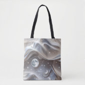 Tote Bag Marble White Moon Minimal Stone Aesthetic (Devant)
