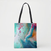 Tote Bag Marbre aux marées électriques de couleur (Devant)