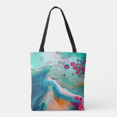 Tote Bag Marbre aux marées électriques de couleur (Dos)