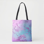 Tote Bag Marbre chic | Glam violet violet violet bleu Ombre (Devant)