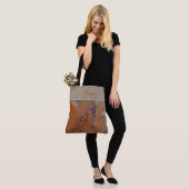 Tote Bag Marbre Coloré Monogrammé (Sur le modèle)