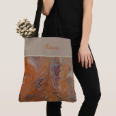 Tote Bag Marbre Coloré Monogrammé (De près)