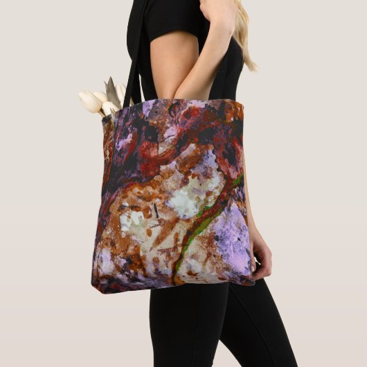 Tote Bag Marbre de cristal de quartz de feu Abstrait (De près)