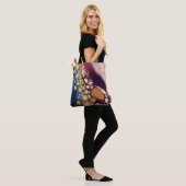 Tote Bag Marbre de Fluide Céleste en Or de Minuit (Sur le modèle)
