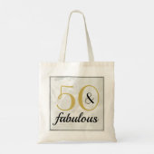 Tote Bag Marbre d'or Art Déco 50 & Fabuleuse fête d'anniver (Dos)