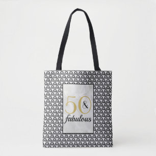 Tote Bag Marbre d'or noir Art Déco 50 & Fabuleux