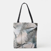 Tote Bag Marbre floral géométrique nordique (Dos)