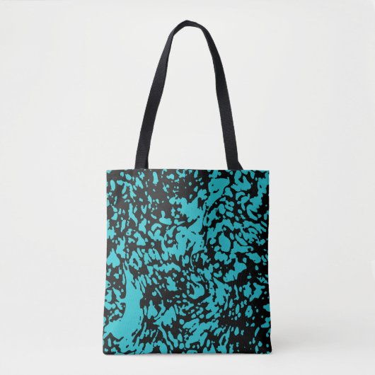 Tote Bag Marbre Granit Texture Bleu (Devant)