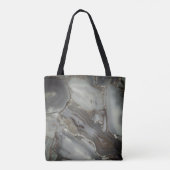 Tote Bag Marbre gris foncé avec veine or (Dos)