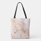Tote Bag Marbre liquide beige avec éclaboussure de parties  (Dos)