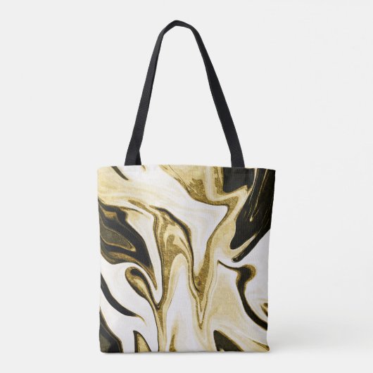 Tote Bag Marbre liquide rétro-numérique élégant Abstrait (Dos)