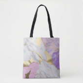 Tote Bag Marbre Luxe Lavande & Or (Devant)