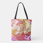 Tote Bag Marbre Magique : Conception abstraite colorée (Dos)