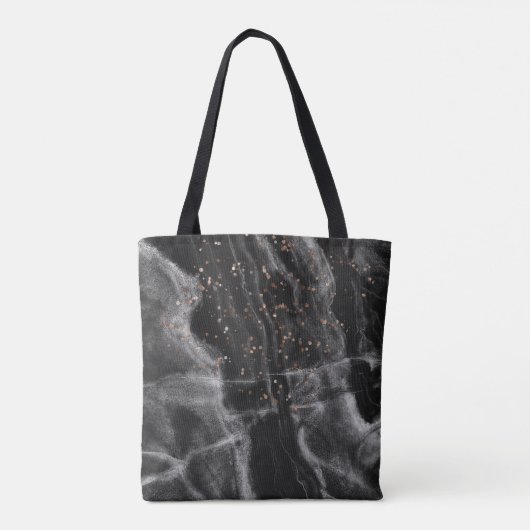 Tote Bag Marbre noir élégant (Dos)