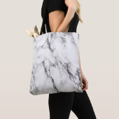 Tote Bag marbre noir et blanc (De près)