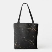 Tote Bag Marbre noir et or (Dos)