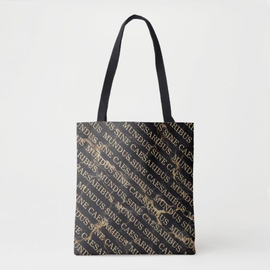 Tote Bag Marbre noir "Mundus Sine Caesaribus" (Devant)