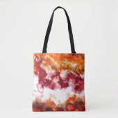 Tote Bag Marbre orange et rouge (Devant)